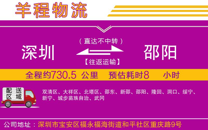 深圳到邵陽物流專線