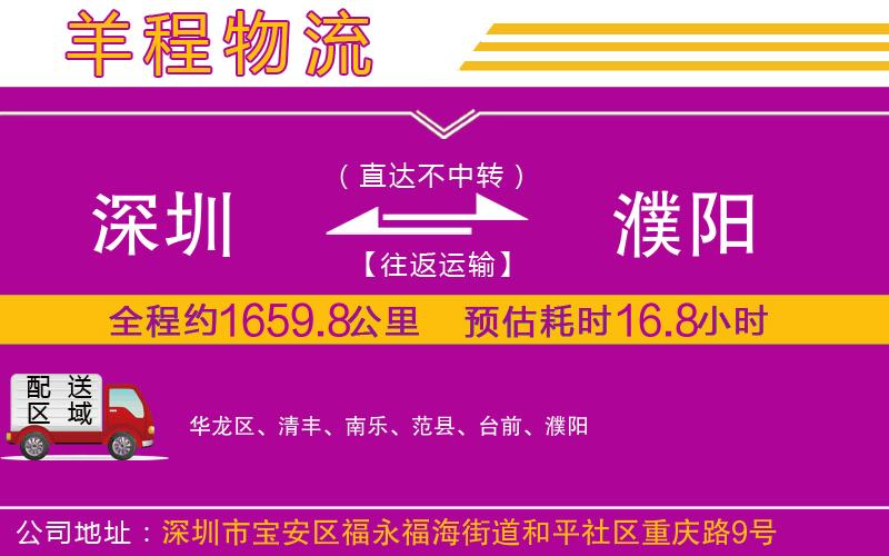 深圳到濮陽貨運公司
