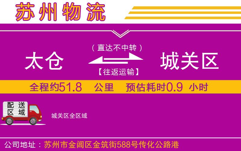 太倉到城關區(qū)物流公司