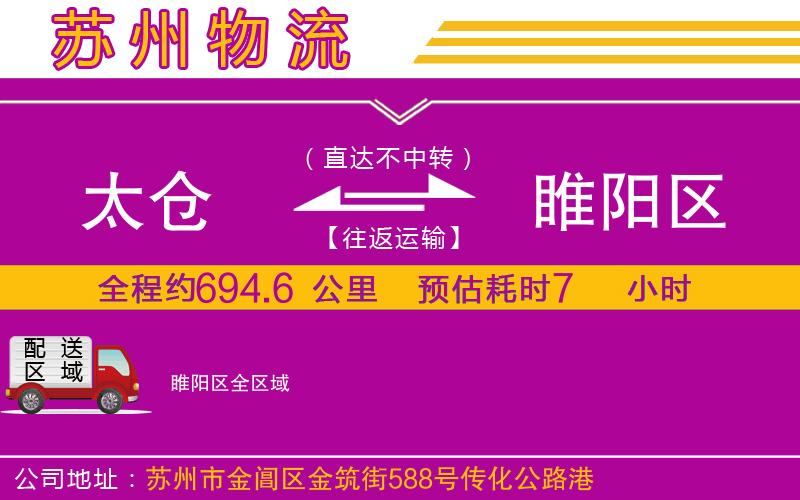 太倉到睢陽區(qū)物流公司