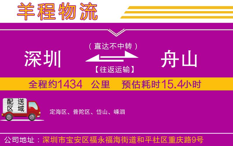 深圳到舟山貨運(yùn)公司