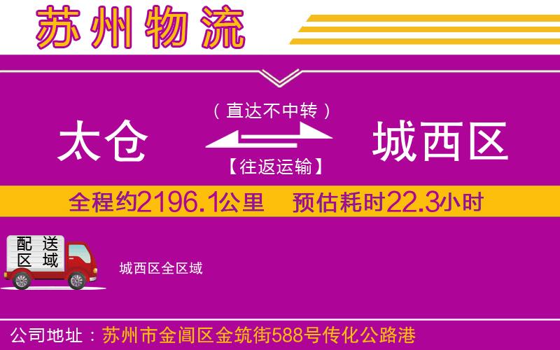 太倉到城西區(qū)物流公司