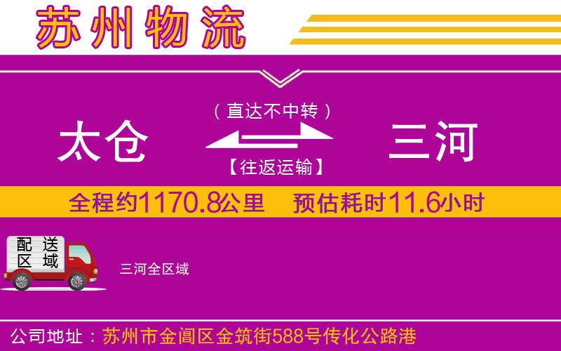 太倉(cāng)到三河物流公司