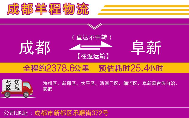 成都至阜新貨運(yùn)公司