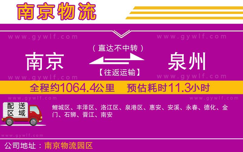 南京到泉州物流公司