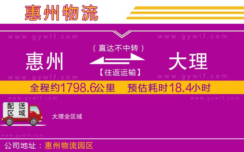 惠州到大理物流公司