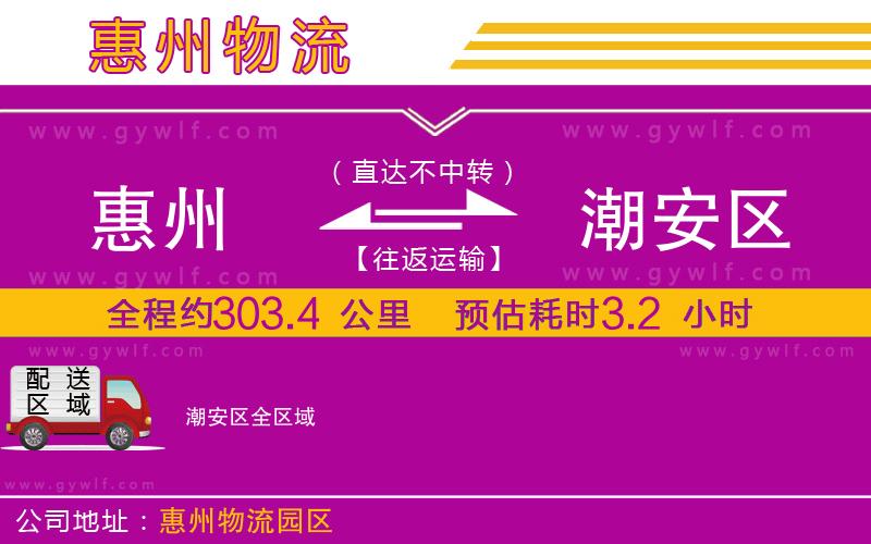 惠州到潮安區(qū)物流公司