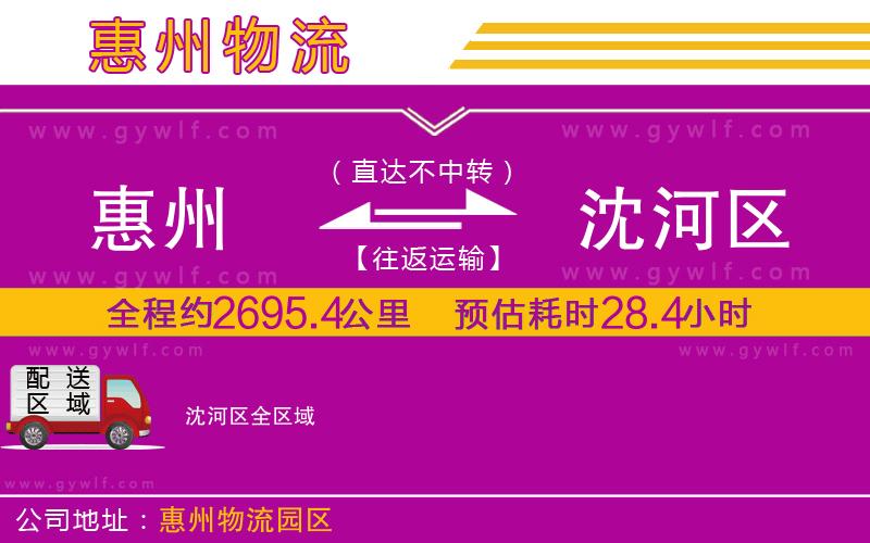 惠州到沈河區(qū)物流公司