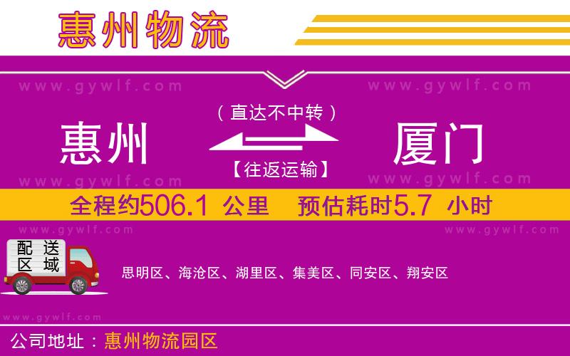 惠州到廈門(mén)物流公司