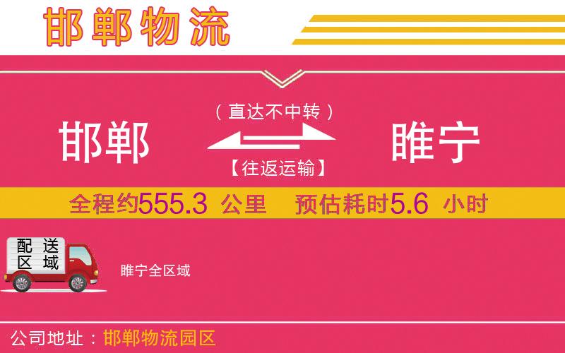 邯鄲到睢寧物流公司