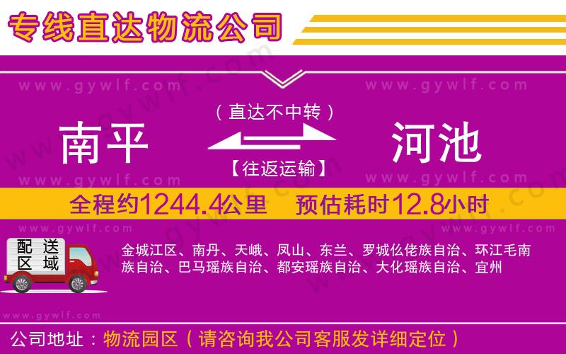 南平到河池物流公司