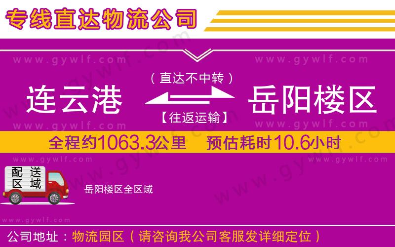 連云港到岳陽樓區(qū)物流公司