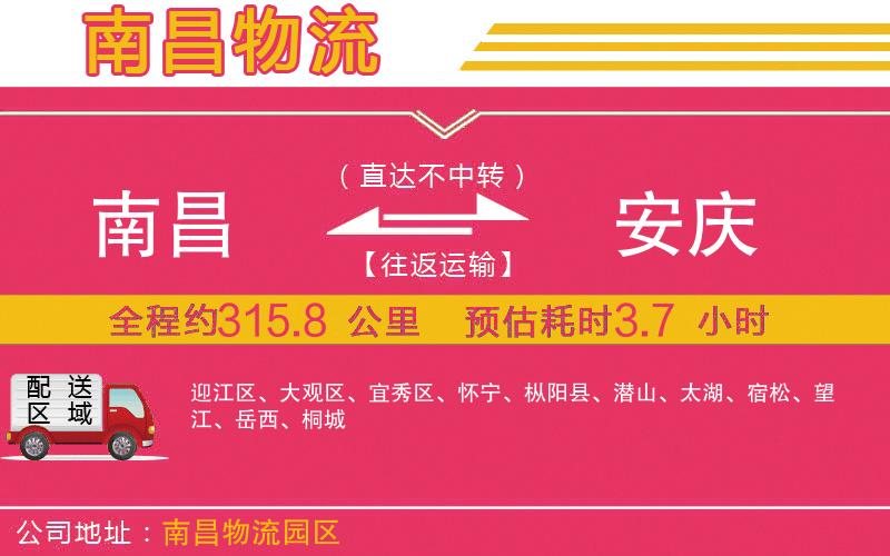 南昌到安慶物流公司