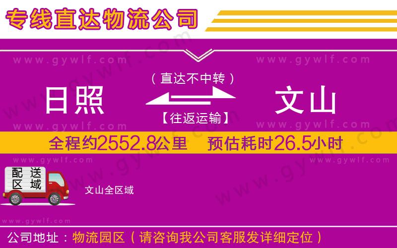 日照到文山物流公司