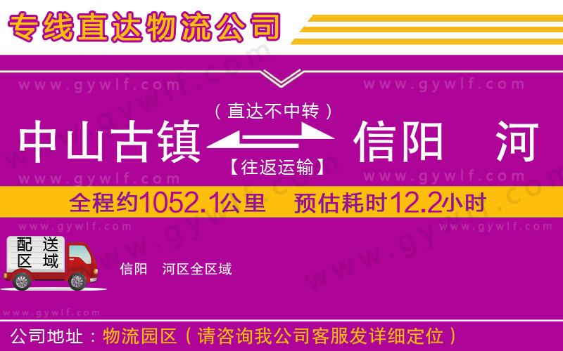 中山古鎮(zhèn)到信陽(yáng)浉河區(qū)物流公司
