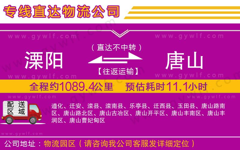 溧陽(yáng)到唐山物流公司