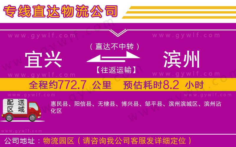 宜興到濱州物流公司