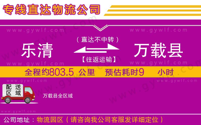 樂(lè)清到萬(wàn)載縣物流公司