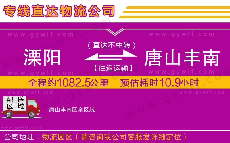 溧陽到唐山豐南區(qū)物流公司