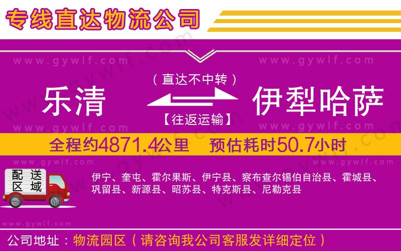 樂清到伊犁哈薩克自治州物流公司