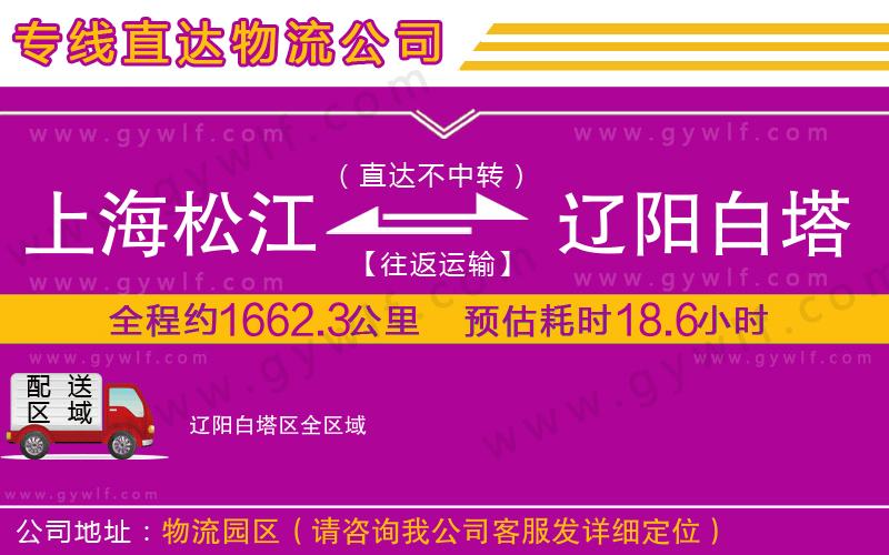上海松江區(qū)到遼陽(yáng)白塔區(qū)物流公司