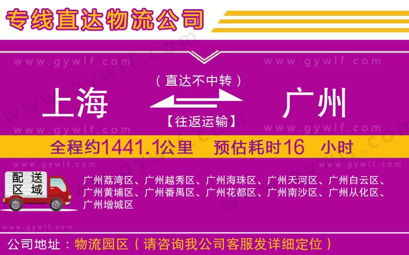 上海到廣州貨運(yùn)專線