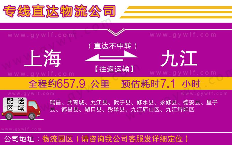 上海到九江貨運(yùn)專線