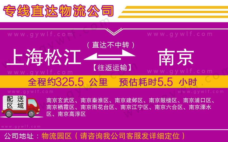 上海松江區(qū)到南京物流公司