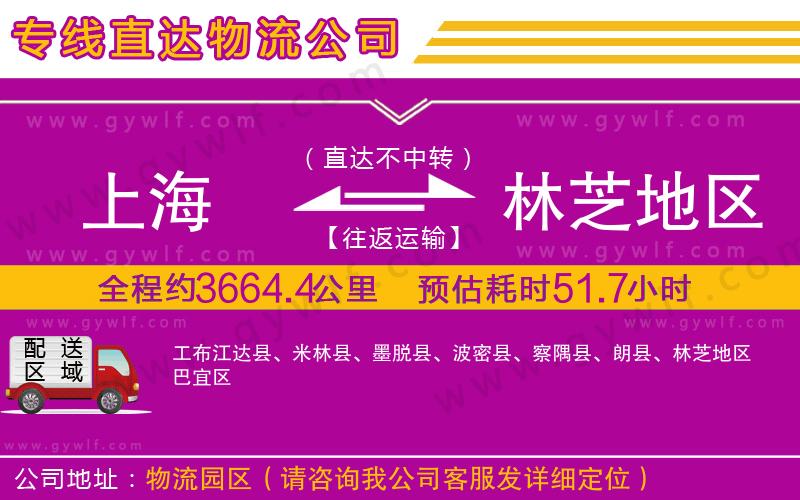 上海到林芝地區(qū)貨運公司