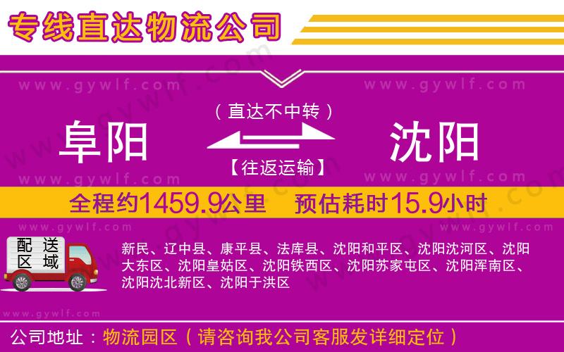 阜陽(yáng)到沈陽(yáng)物流公司