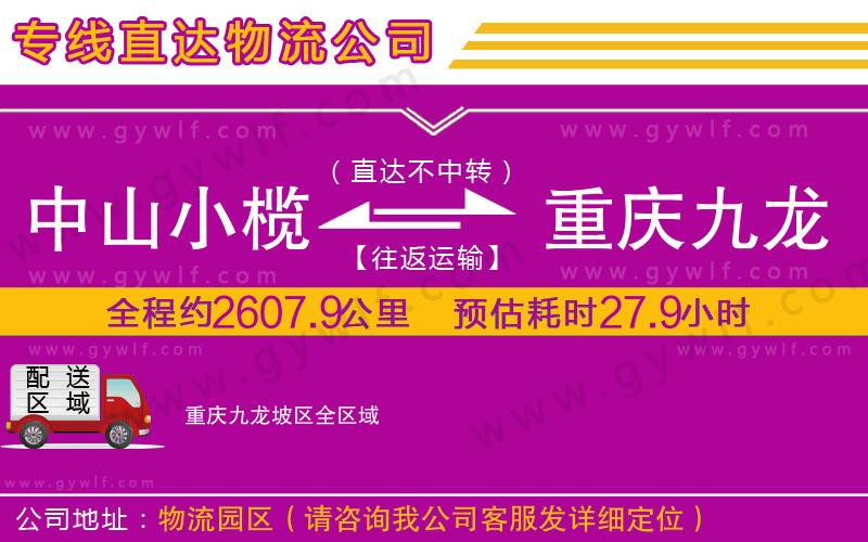 中山小欖到重慶九龍坡區(qū)物流公司