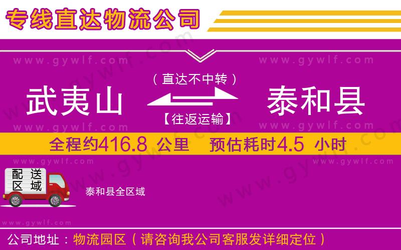 武夷山到泰和縣物流公司