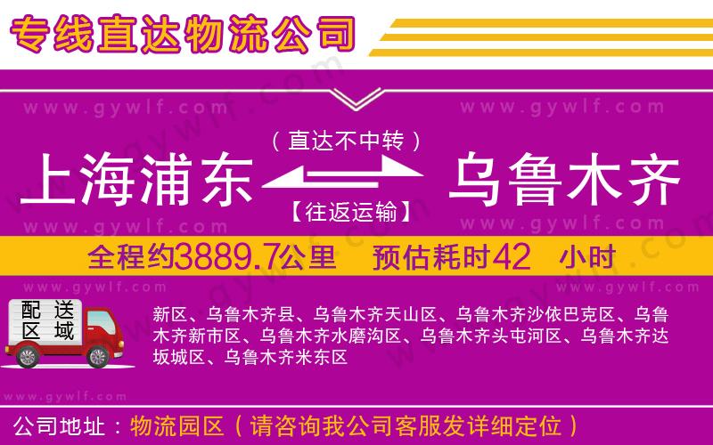 上海浦東區(qū)到烏魯木齊物流公司