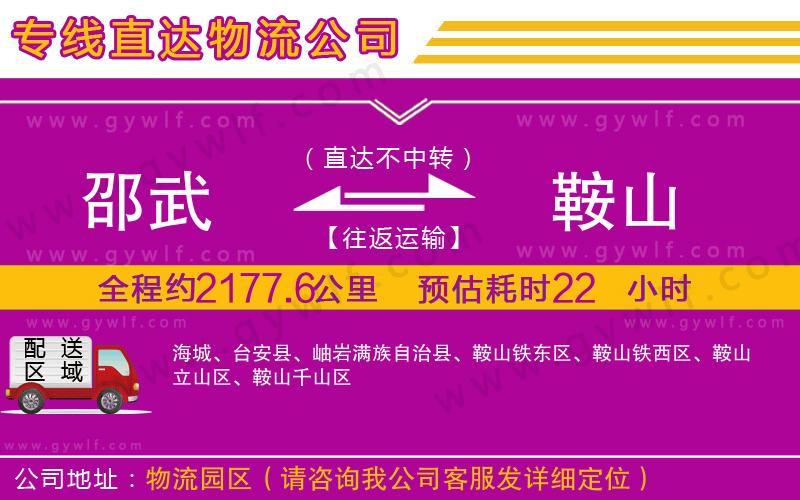 邵武到鞍山物流公司