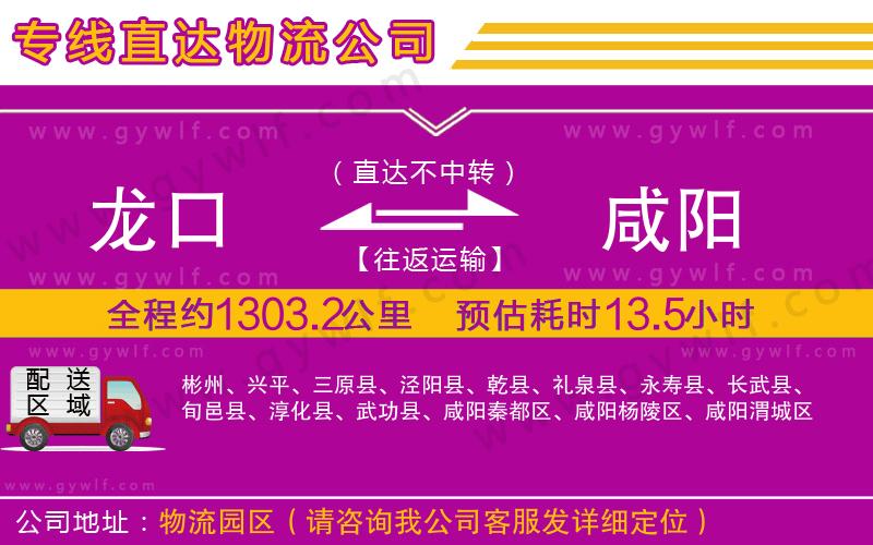 龍口到咸陽(yáng)物流公司