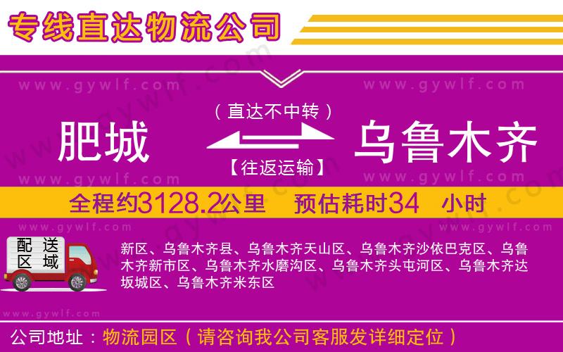 肥城到烏魯木齊物流公司