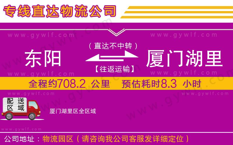 東陽(yáng)到廈門湖里區(qū)物流公司