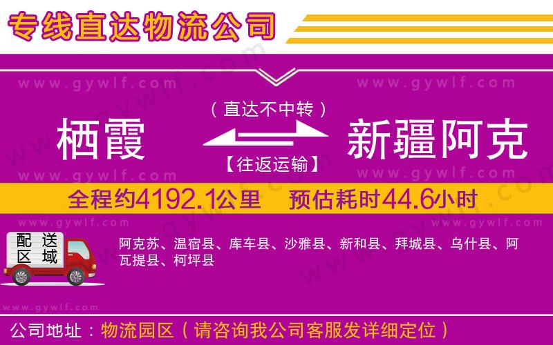 棲霞到新疆阿克蘇地區(qū)物流公司