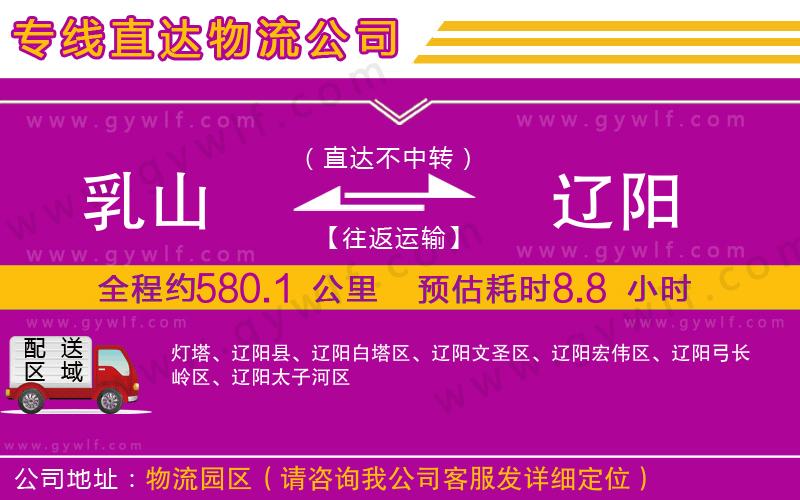 乳山到遼陽物流公司