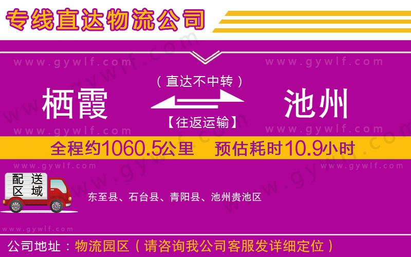 棲霞到池州物流公司