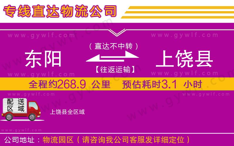 東陽(yáng)到上饒縣物流公司