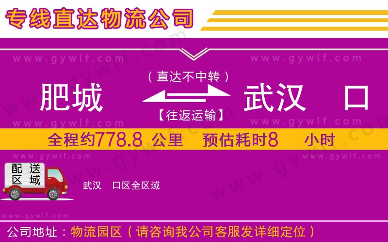 肥城到武漢硚口區(qū)物流公司